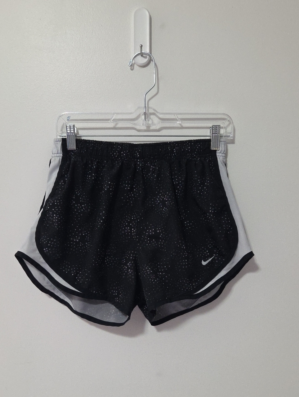 Nike Women’s Black Athletic Shorts with Light Gray Side Panels